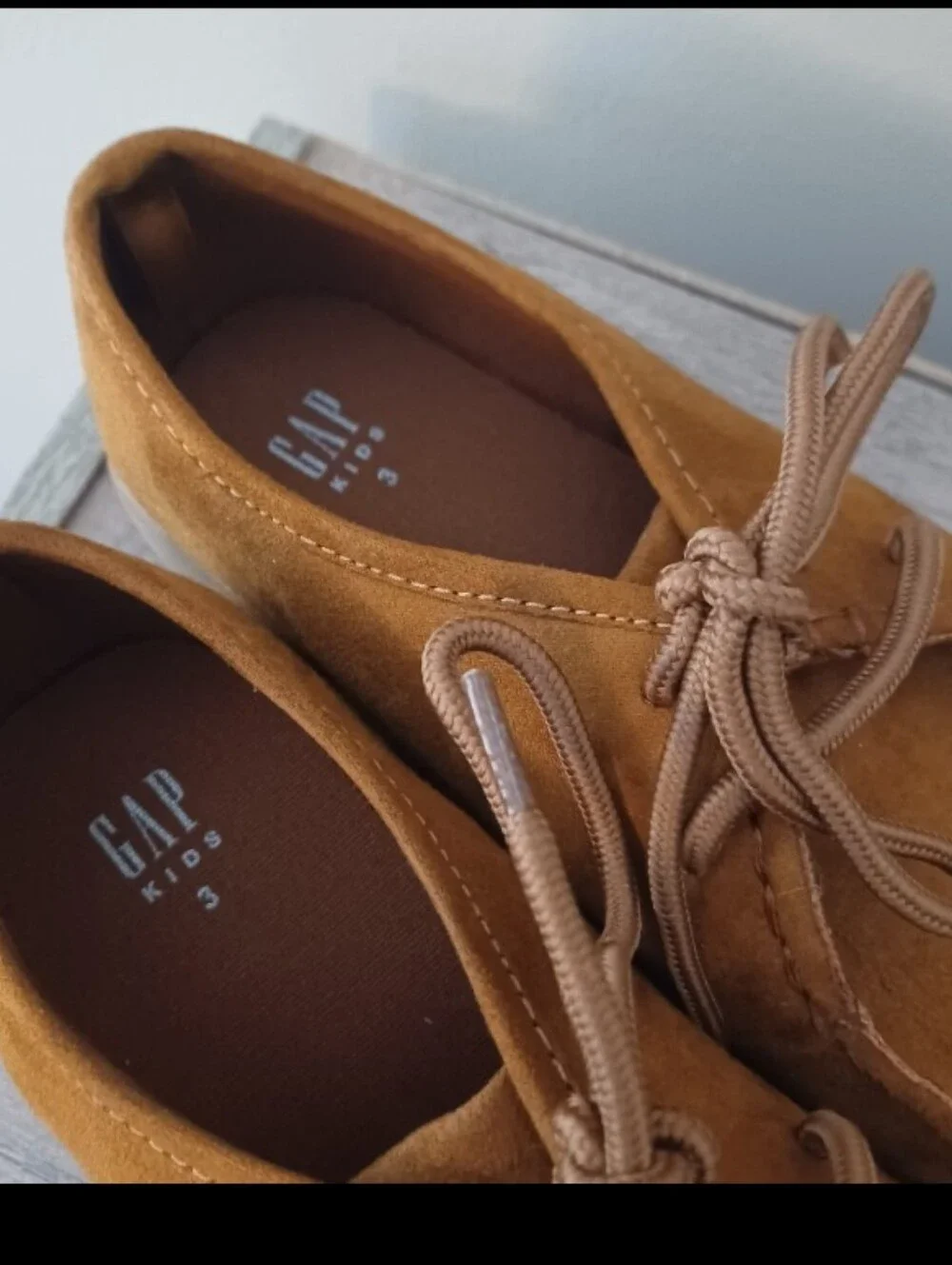 Gap Kids Suede Moc Boots Boys Sz 3